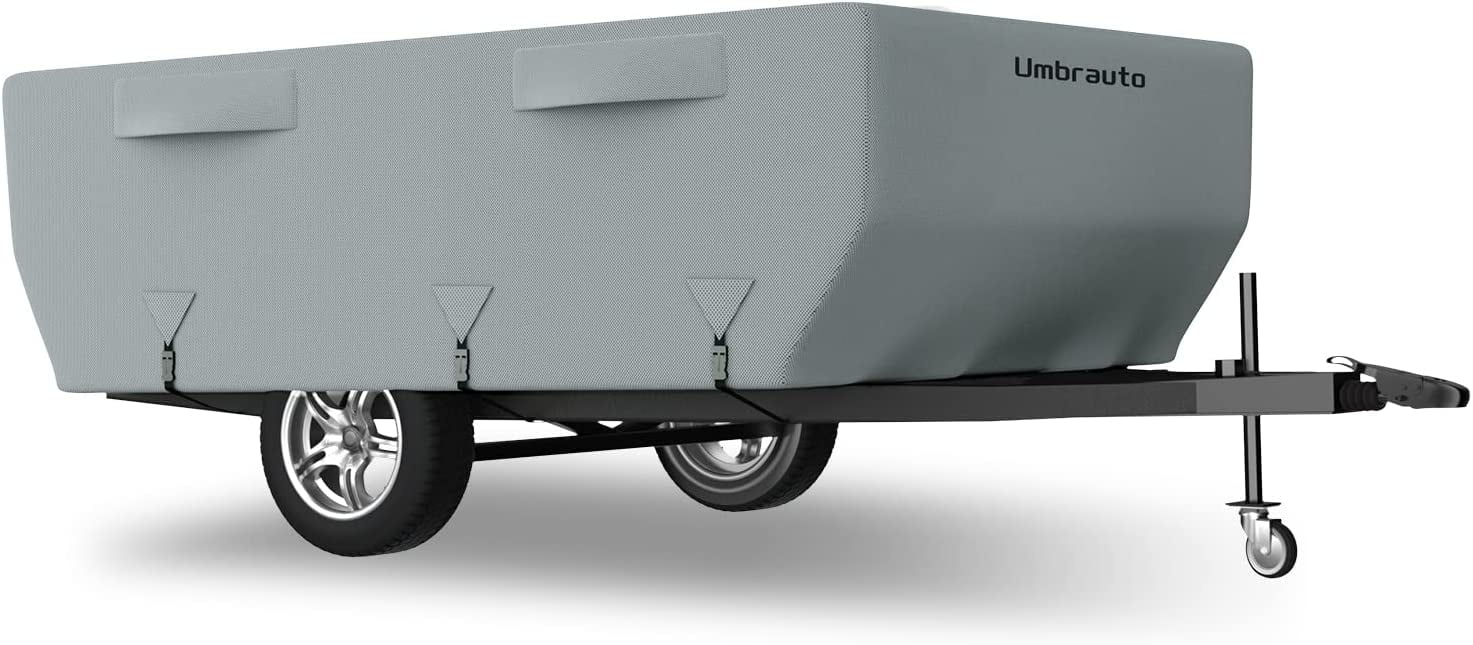 

Travel Trailer Cover 2023 Upgraded 6 Layers Top Pop Up Camper Covers Waterproof Extra Thick Polypropylene Breathable Ripstop Anti-UV Pop Up