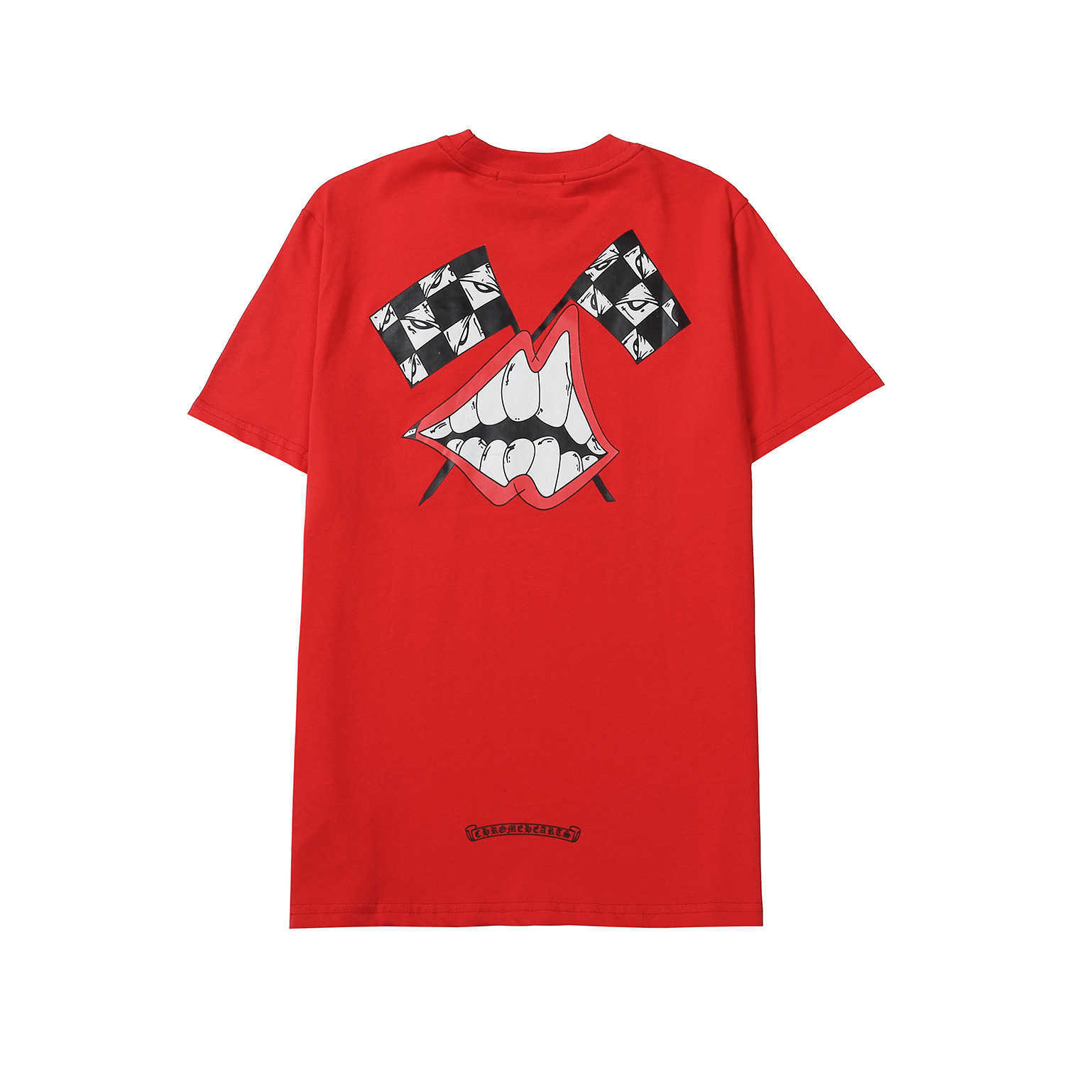 

clothing CH Fashion Designer Tees Luxury Casual Tshirt 2023ss Heart High Weight Croat Shadow Horseshoe Cross Sanskrit Men's Women's Short Sleeve Chromes ch25, Red