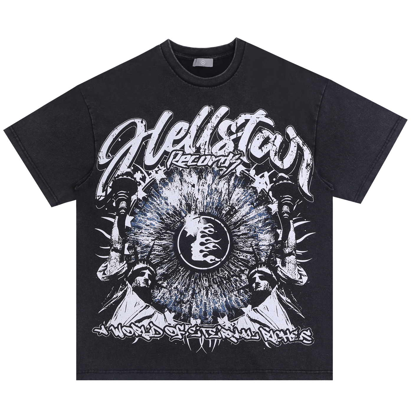 

High Street Men Women 1 Tee Vintage T Shirt Round Neck Streetwear