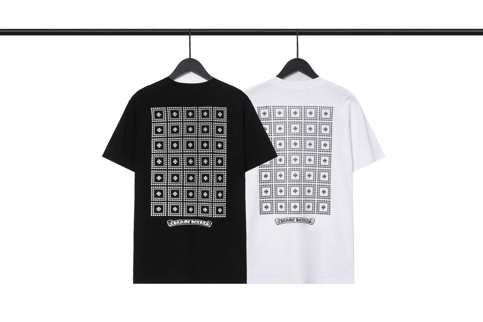 

Fashion clothing CH Designer Tees Luxury Casual Tshirt 2023ss Heart High Weight Croat Shadow Horseshoe Cross Sanskrit Men's Women's Short Sleeve Chromes ch26, White