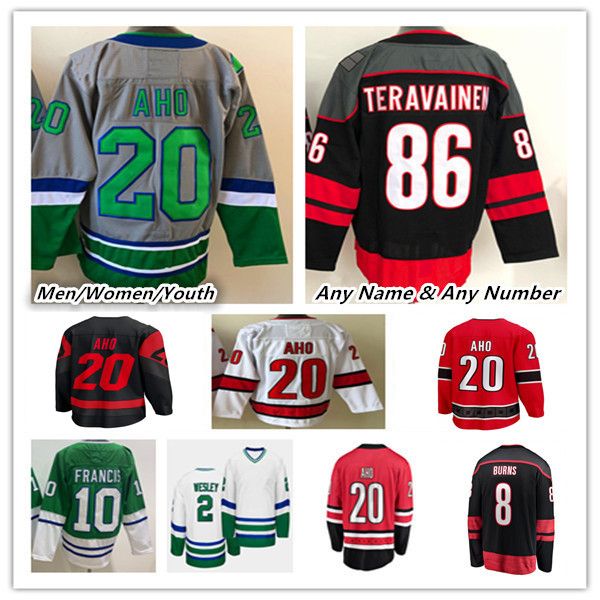 

CUSTOM Sebastian Aho Canes Stadium Series Hockey Jersey Brent Burns Martin Necas Andrei Svechnikov Brady Skjei Staal Teuvo Teravainen Freder, Youth black