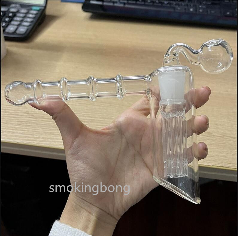 

18mm Glass Water Pipes Hammer Shape Arm perc Percolator Bubbler Dab Smoke Pipe