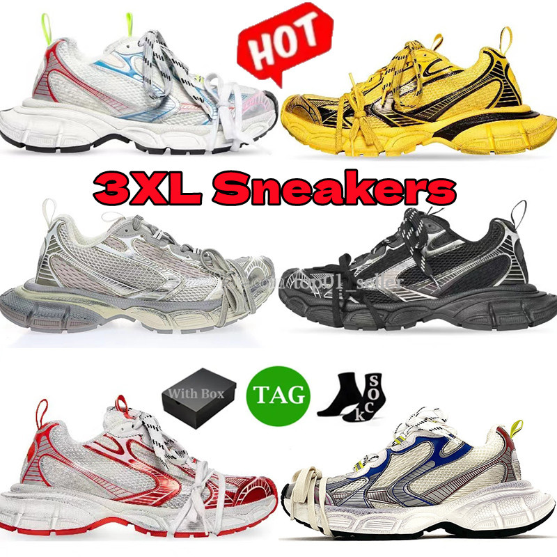 

Paris 3XL Sneakers Runner Casual Shoes Designer Men Women Phantom fashion shoelaces Mens Women triple s Daddy Shoe Black White mesh comfortable white Dad Trainers