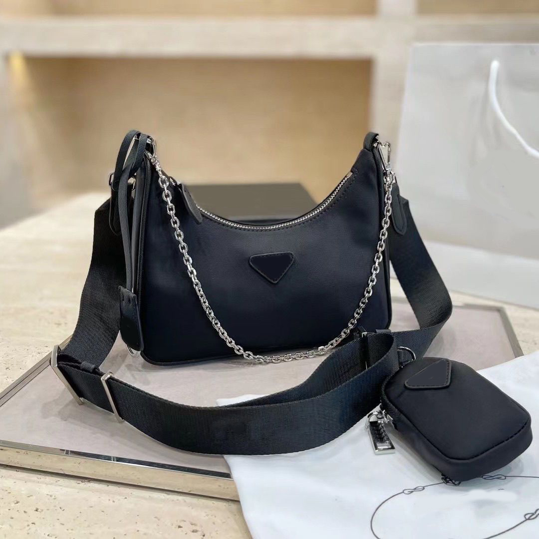 

Sale 3 piece man womens Luxurys Designers bags high quality handbags cleo hobo purses nylon chain lady handbag crossbody shoulder wholesale totes fashion H4zj#, 9 khaki