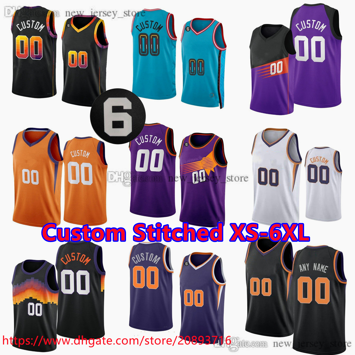 

Custom Stitched XS-6XL Basketball Kevin Devin Durant Booker Jersey Darius Bazley Landry Shamet Jock Landale Terrence Ross Ish Wainright Damion Lee Bismack Biyombo, Stitched jersey