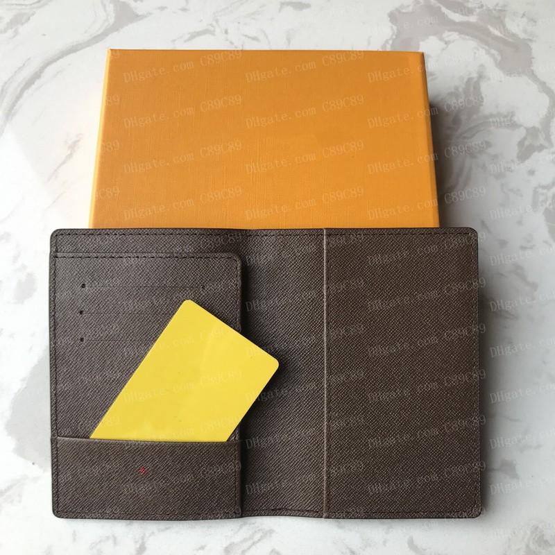 

Luxury Designer Multi-function Credit Card Holder Wallet Passport Holder Male and Female ID Card Protective Case With Original Box, Brown flower