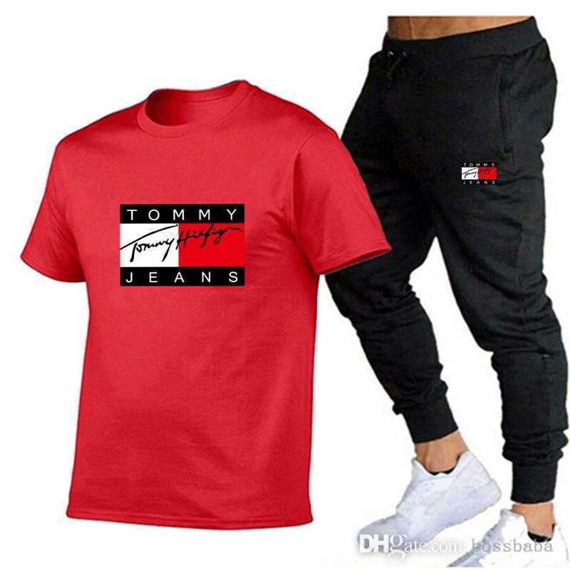 

Summer Designer Mens Tracksuits Plus Size 3XL Two Piece Pants Set Printed Sportswear Cotton Short Sleeve T Shirt Outfits, 17