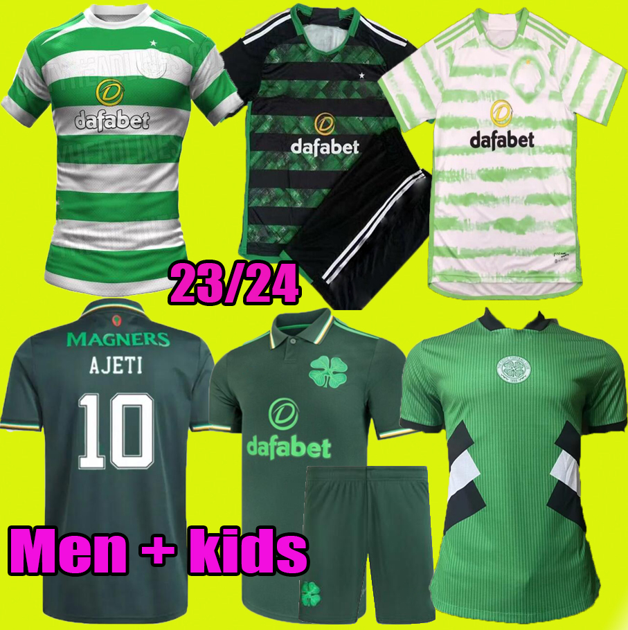 

2023 Celtic Fourth soccer jerseyS home 4th KYOGO JOTA AJETI /23 Mens Kids ABADA MCGREGOR TURNBULL STARFELT CARTER-VICKERS football shirt, Charlotte