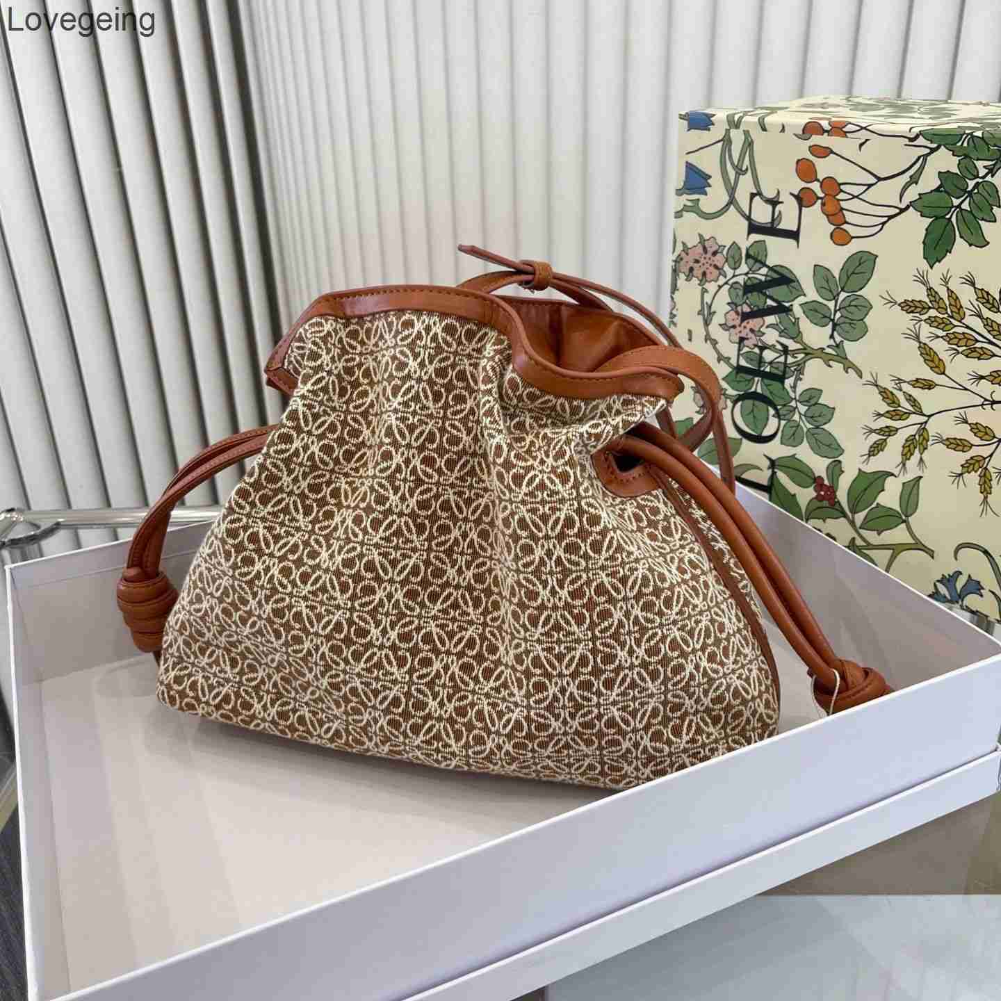 

Same Totes Loewbags Bags 2023 Flamenco Anagram Women Designer High Quality Celebrity Tote Hand Bag Purse Leather Handbags 9coi, Green 30cm