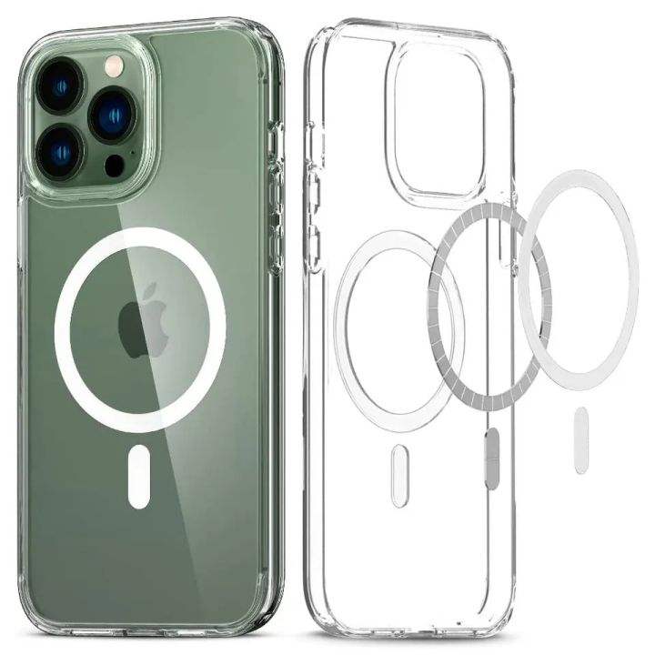 

Magsafe Shockproof Case For iPhone 14 Pro Max Apple 13 12 11 Wireless Charging Clear Phone Cover, With opp bag