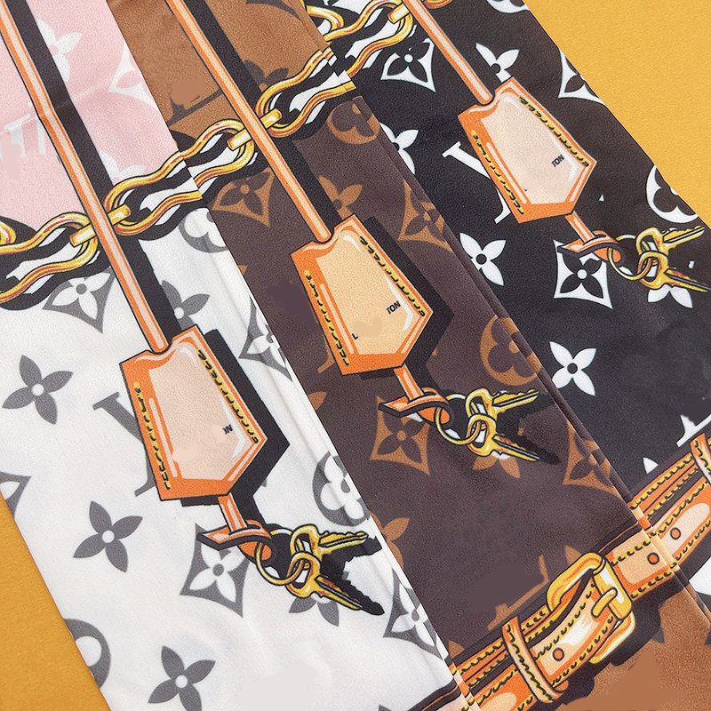 

Designer Letters Scarf Silk Fabric Chiffon Headband For Women&Girl Fashion Gift Long Handle Bag Scarves Head Wraps High Quality