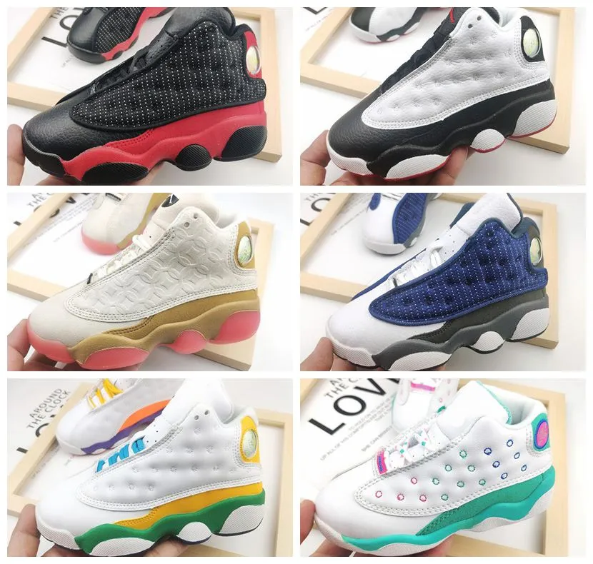 

2022 Designer kids shoes 13s Baby platform Playground True Red Toddlers bred Flint big Kid Newborn sports Basketball Shoe Infant 13 big boy, #8