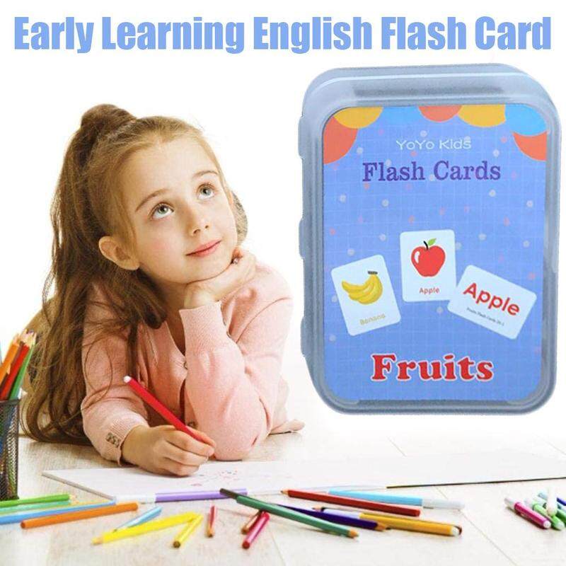 

Montessori Learning ABC Numbers Fruit Animals English Words Language Booklet flashcards kids baby Children Gifts Education Toys Flash Cards Set