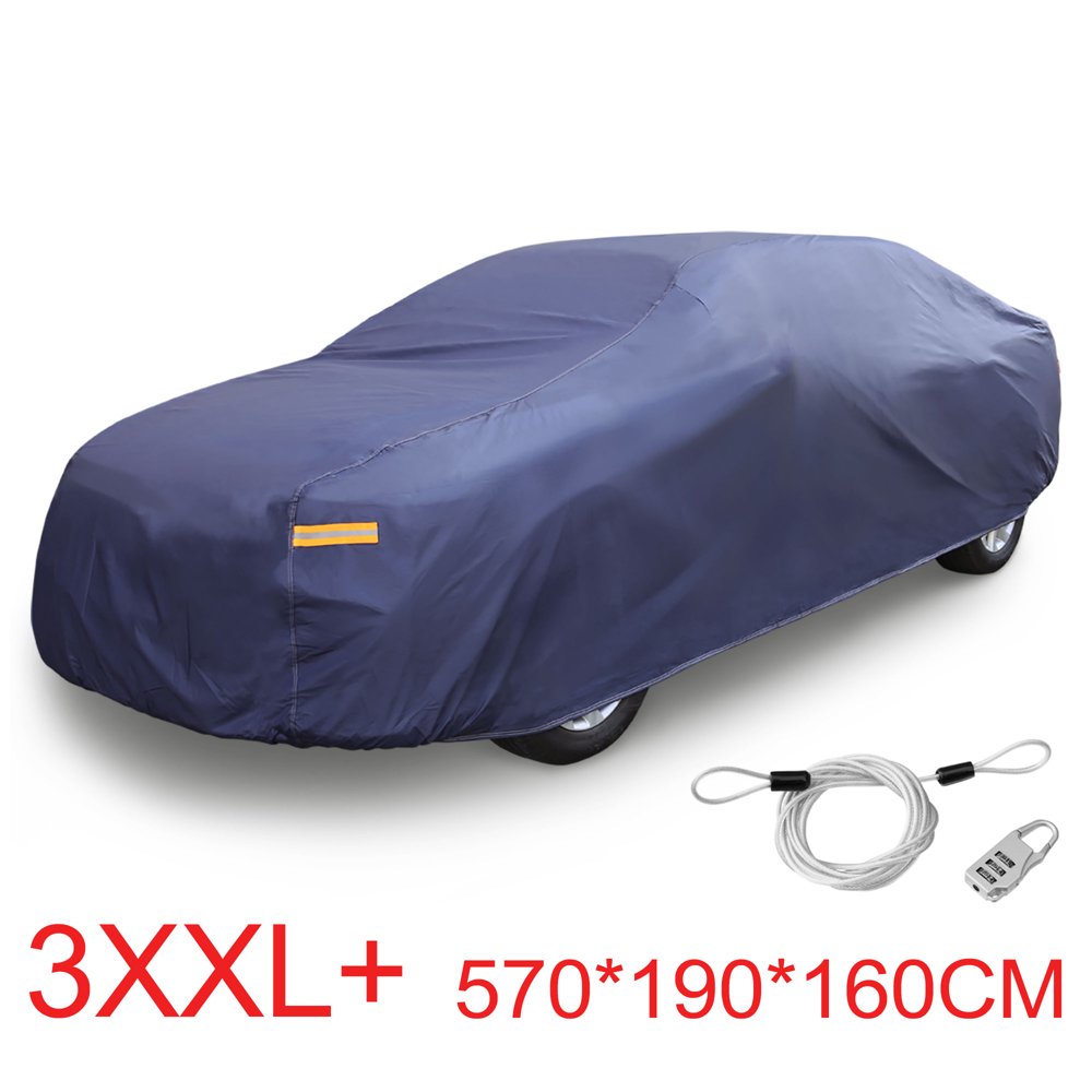 

Bargains 3XXL BlueBlue Car Cover Rain Snow Sun UV Heat Resistant 224x74 8x63