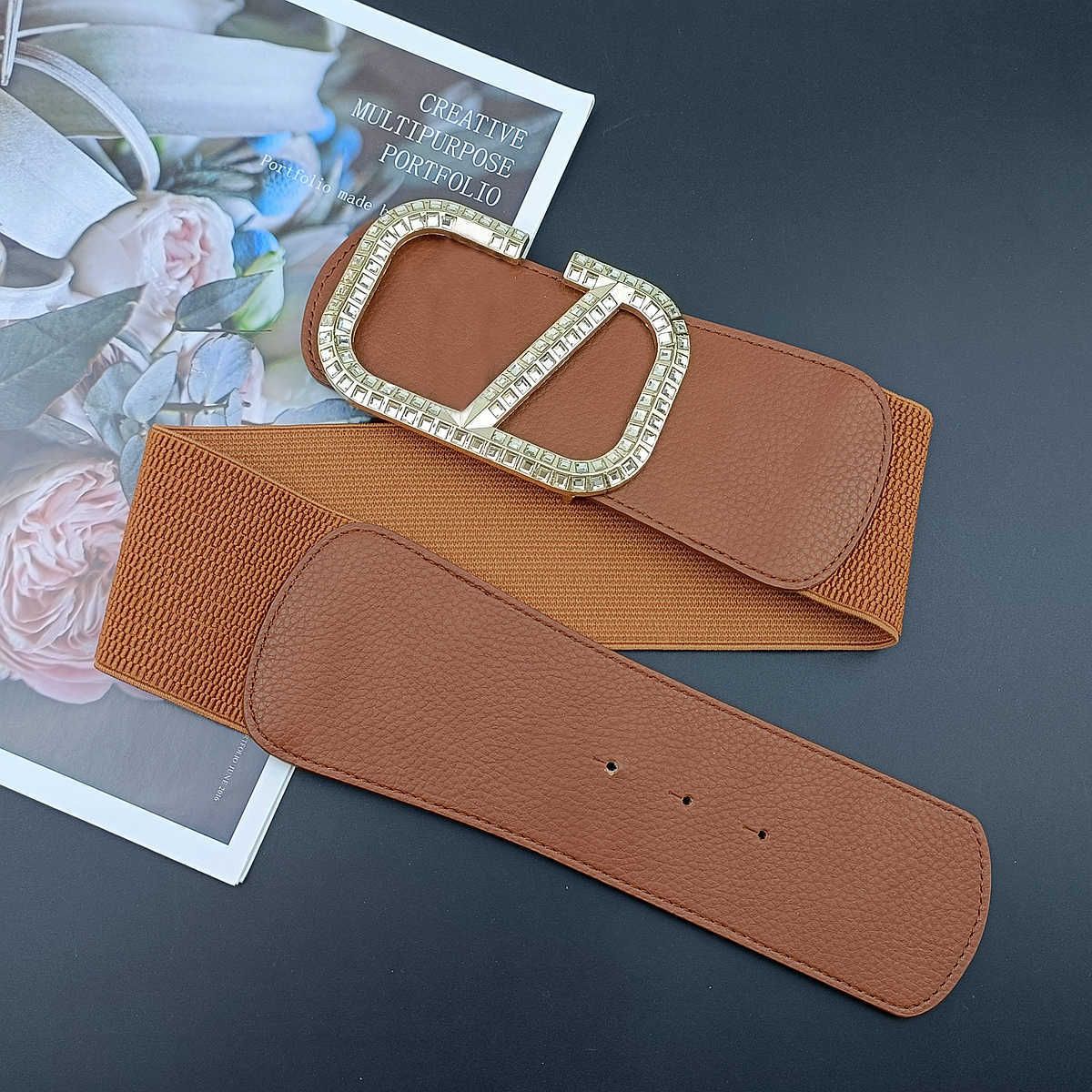

Women Elastic Belt Classic Vintage Extra Wide Clothing Accessory Dress Waist Cover Luxury Designer Letter Buckle Casual Belts Width 7cm High-quality Wholesale, Figure