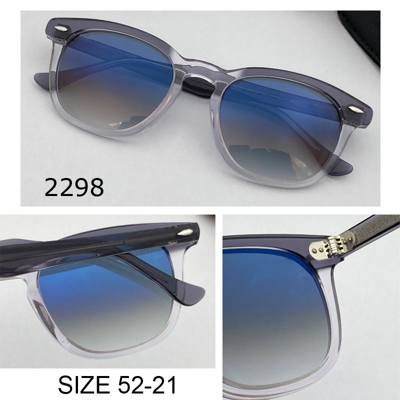 

new arrival top quality brand sunglass transparent 2298 Eyeglasses uv400 Gradient glass lens square Sunglasses classic green gafas Sunglasses Punk Sun Glasses