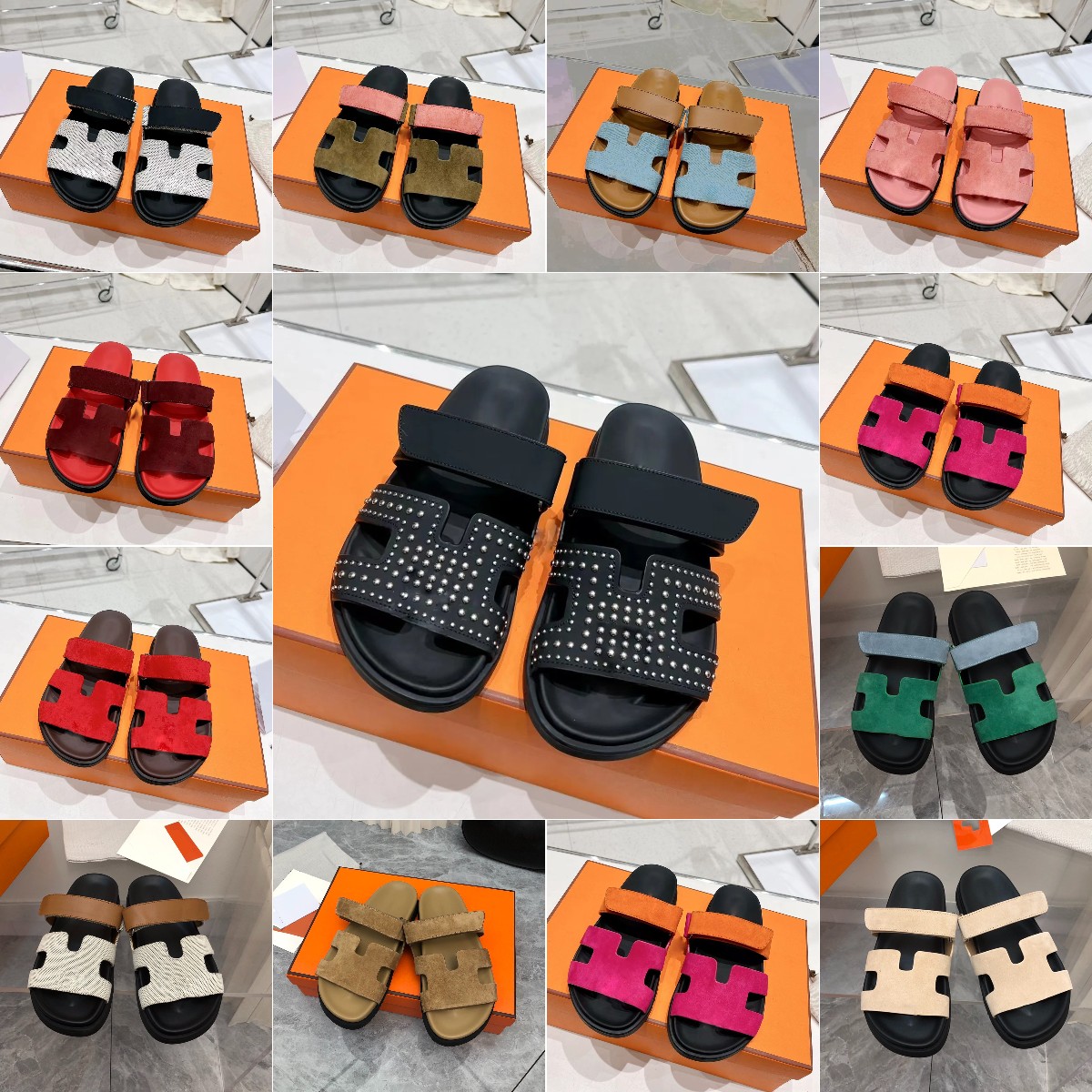 

2023 Chypre Slipper Designer Flats Sandals Summer Leather Women Shoes Comfort Lazy Moccasins Sexy Beach Hotel Square With Box