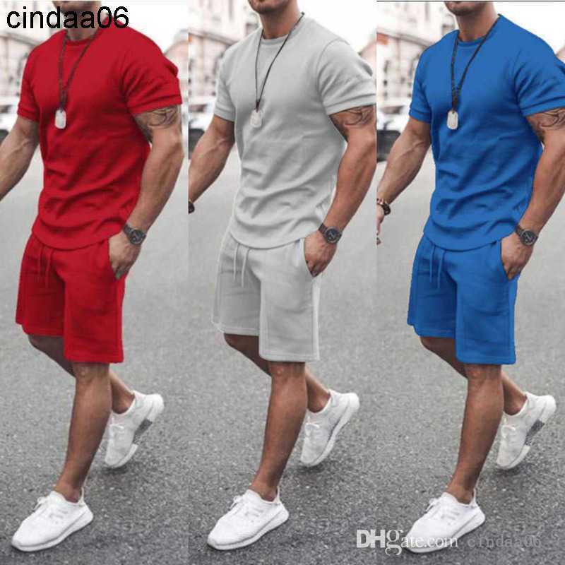 

2023 Plus Size 4xl 5xl Mens Tracksuits Summer Two Piece Short Set Short Sleeved T-shirt Tops Shorts Suit Sportswear, Red
