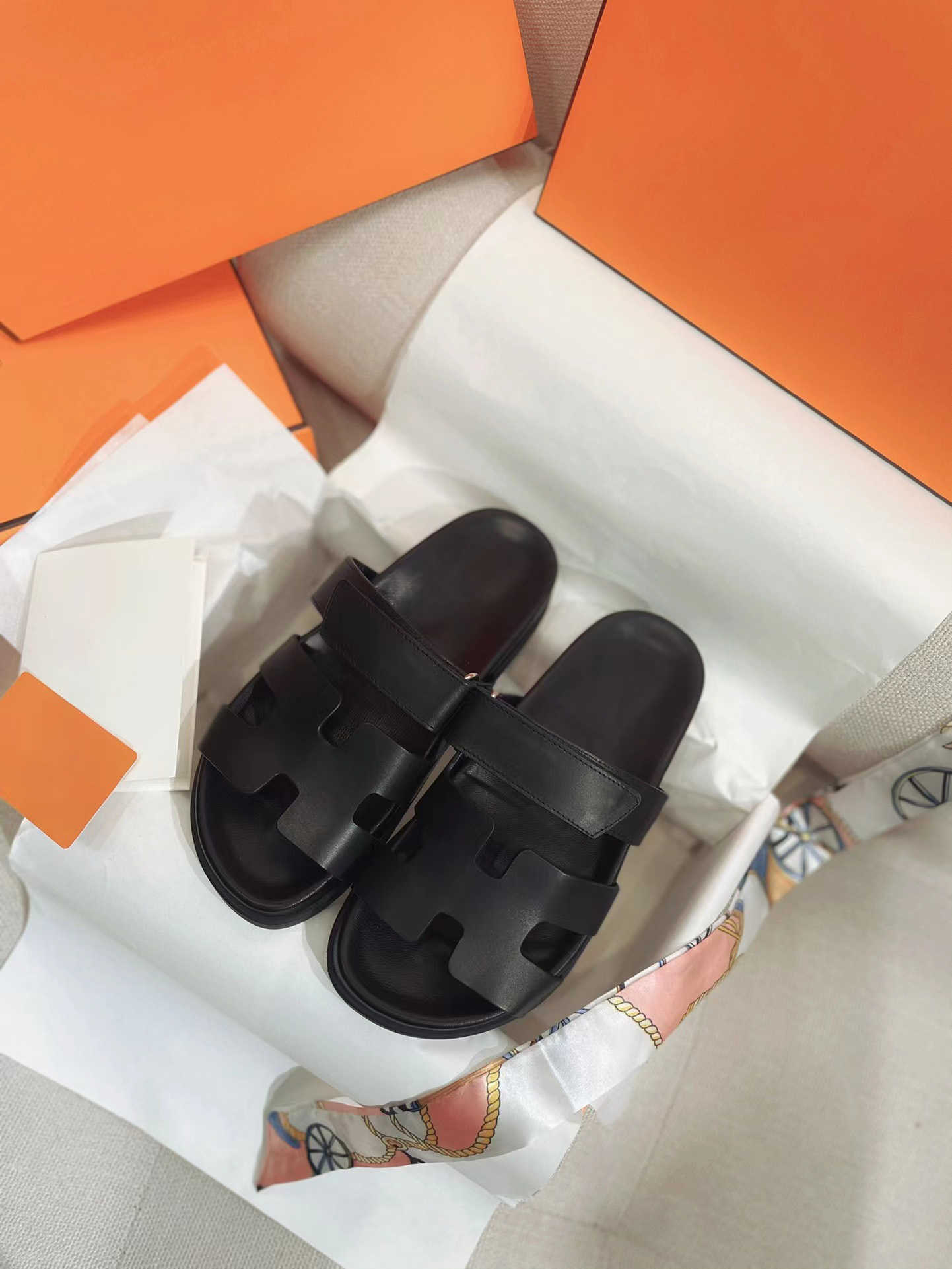 

2023 3A brand designer h slippers Classic Flat Leather Bath beach Second Uncle sandals slides sand shoes woman slipper luxury Summer lady Cartoon Big Head Slide Large