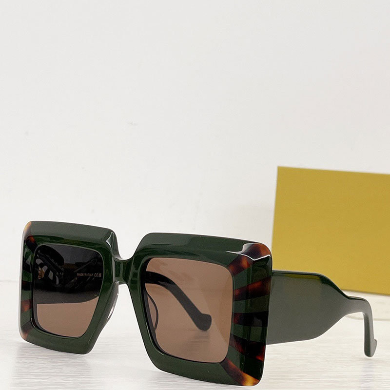 

Designer Luxury Glasses23SS Show Momens Sunglasses For Mens Oversized Square Sunglasses In Acetate Havana Cotton Candy Frame 100% UVA/UVB protection Lens 40090
