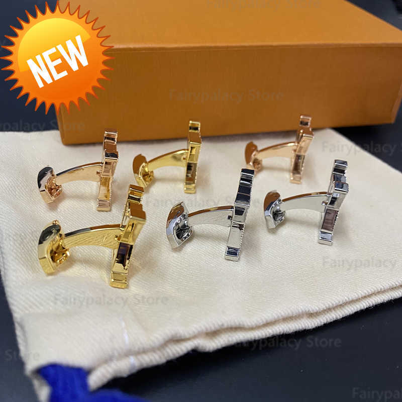 

TOP Quality Luxury Designer Cufflinks Men Classic Letters Cuff links Shirt Accessories Wedding Gifts Fashion Jewelry