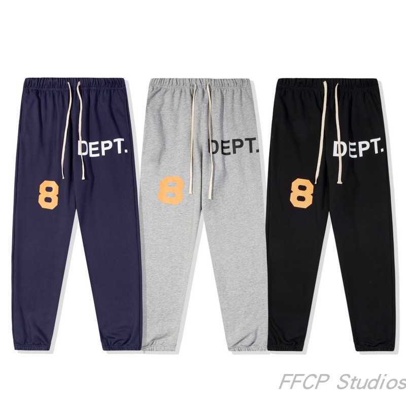 

Designer Clothing Fashion Pant Galleryes Depts GD FOG High Street Distressed Alphanumeric 8 Printed Drawstring Pants Male Sweatpants Rock Streetwear Jogger Trous, Navy