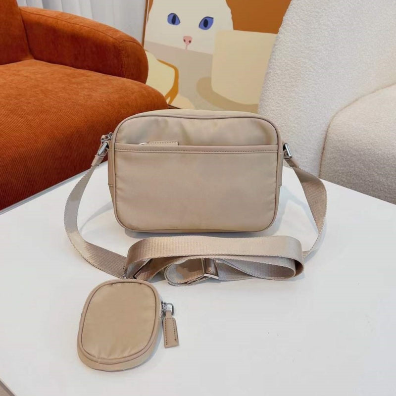 

2023 Nylon Camera Bags designer bag luxury crossbody shoulder bag fashion purses small flaps tote 2-Piece Woman Men with mini coin purse wallet pouch Triangle 5A, Box(could get damaged)