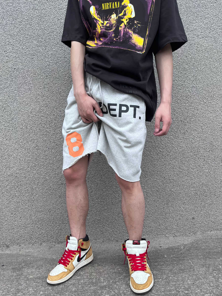 

Designer Clothing Fashion pant High Quality Galleryes Depts High Street Alphanumeric Printed Capris Basic Terry Casual Shorts Men's Couples Joggers Sportswear, Gray