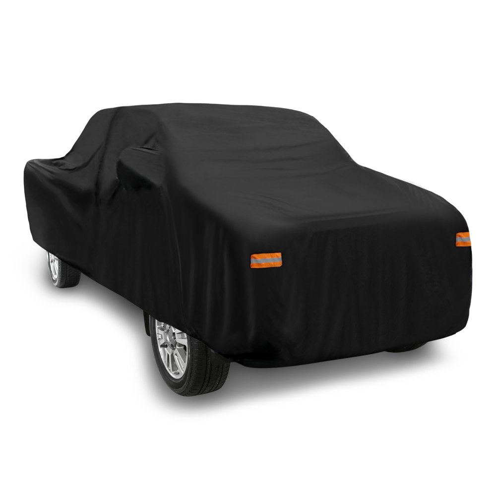 

Truck Cover for Toyota Tacoma Double Cab 4 Door 6 1 Feet Bed 15-21 Sun Rain Dust Wind Protection 190T PU Black