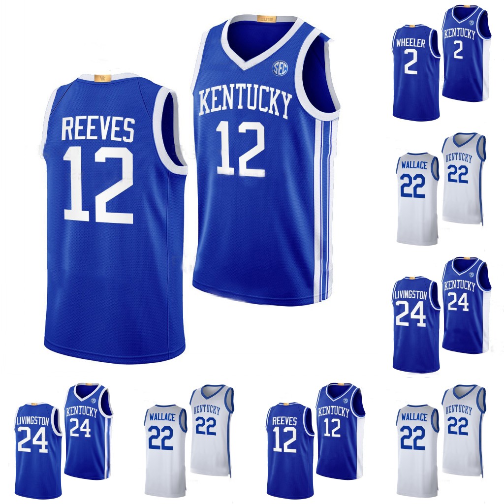 

Kentucky Wildcats Basketball jersey 2022-2023 NCAA College jersey Chris Livingston Oscar Tshiebwe Daimion Collins Antonio Reeves Grant Darbyshire Walker Horn, Blue
