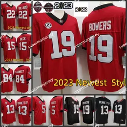 19 Brock Bowers Jerseys UGA College Playoff Football Jersey 22 Javon Bullard Jersey 15 Carson Beck 84 Ladd McConkey 5 Ringo 13 Stetson Bennett IV Bowers 2023