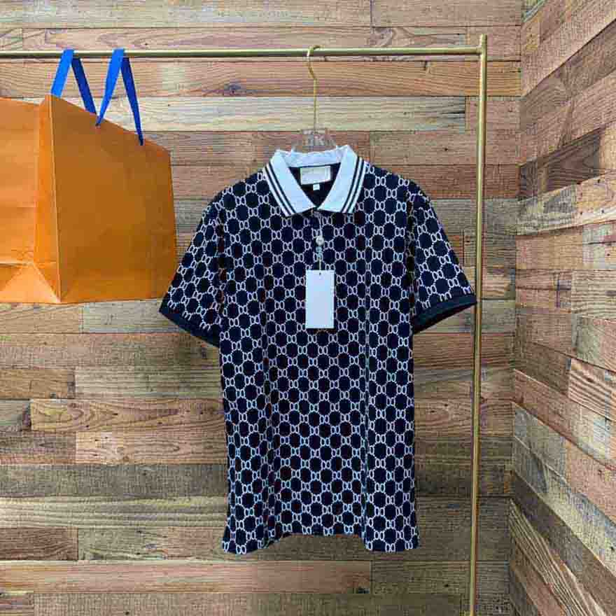 High quality summer new style mens short sleeve Polo shirt casual womens lapel Tshirt fashion monogrammed logo top LOL