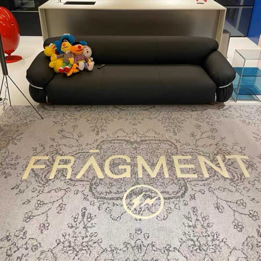 

Designer carpet KEEP OFF bedroom living room PEACE PIECE trendy floor mat pp by FRGMT Wet Grass, Cream-colored