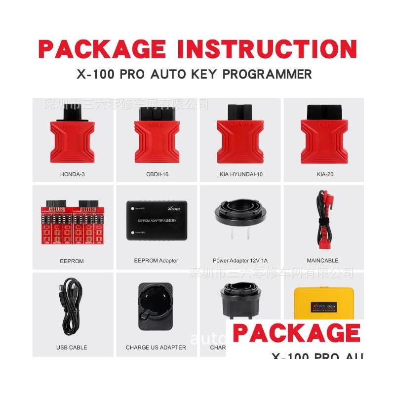 Auto Key Programmer Mileage Adjustment with EEPROM Adapter XTOOL X100 Pro2