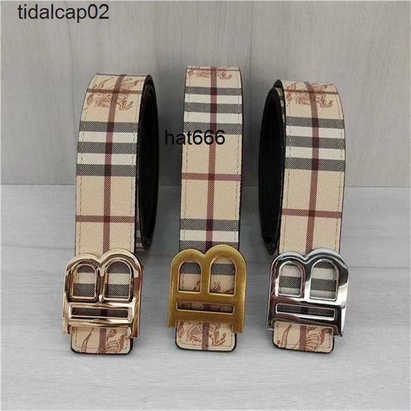 

Designer Belts Burbrerys Belt Babaoli belt mens TB letter Stripe Mens universal versatile smooth buckle leisure fashion on both sides, Black