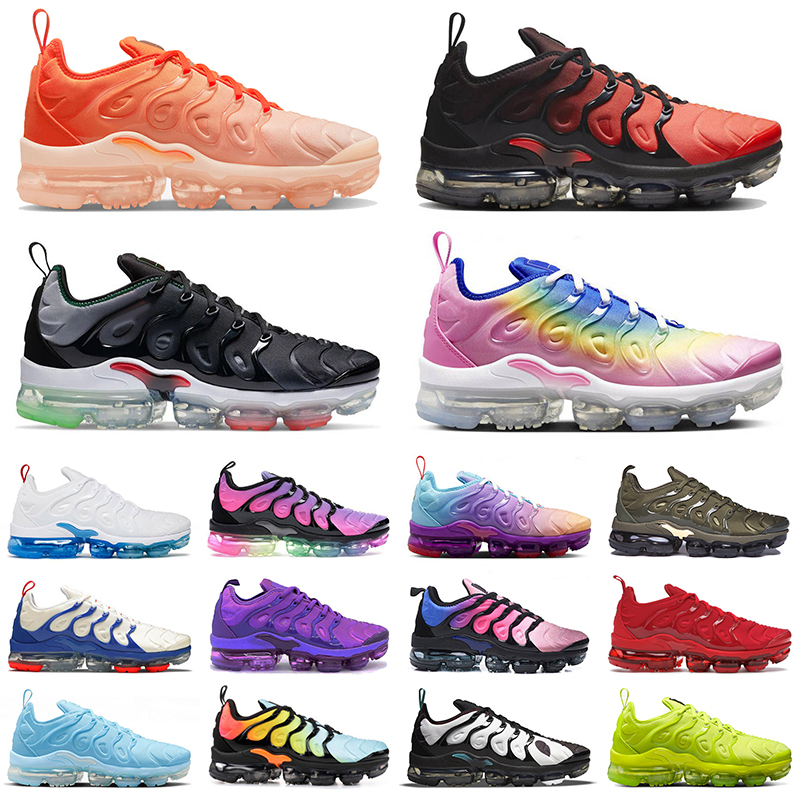 

tn plus Mens Running Shoes Since 1972 Orange Pink Spell Lemon Lime Triple Black White Red Royal Blue Multi Gradient Fresh men women trainers sports sneakers jogging, 36-47 triple white