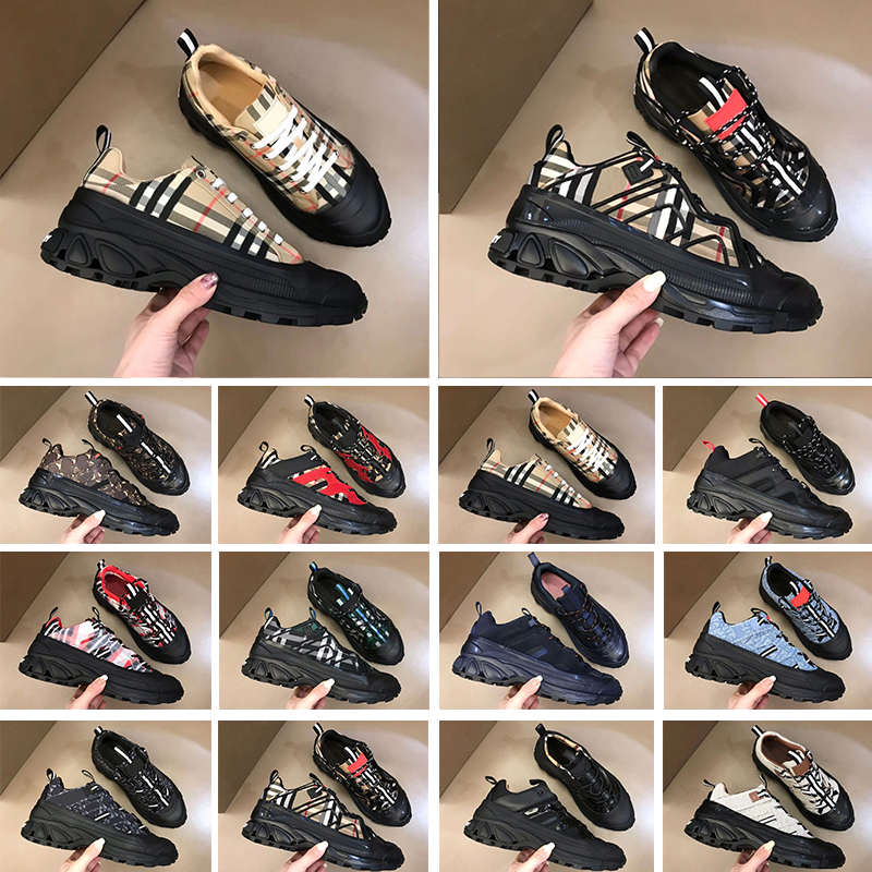 

Designer Arthur Casual Shoes Striped Vintage Sneakers Womens Mens Shoe Luxury Fashion Trainer Platform Suede Leather Sneakers Plaid With Box, Item#11