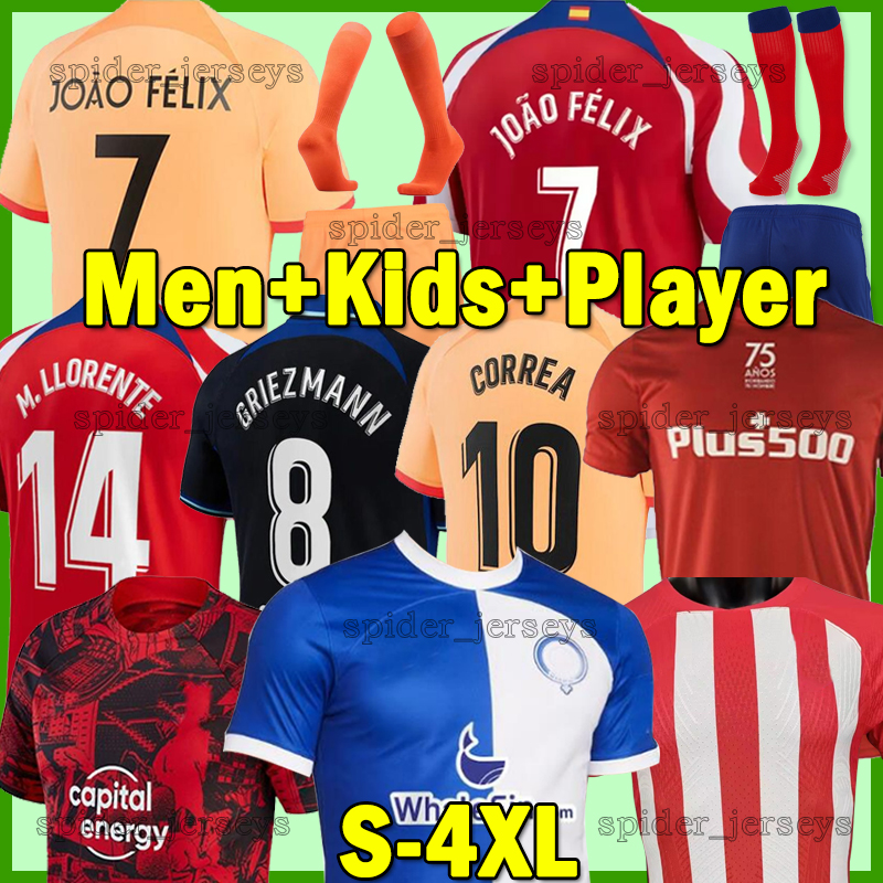 

XXXL 4XL 23 24 MEMPHIS Soccer Jerseys 120th anniversary CUNHA GRIEZMANN JOAO FELIX 2023 2024 Fans Player Version camisetas Atletico MadridS 75th football shirt top, Majing 120th anniversary no sponsors