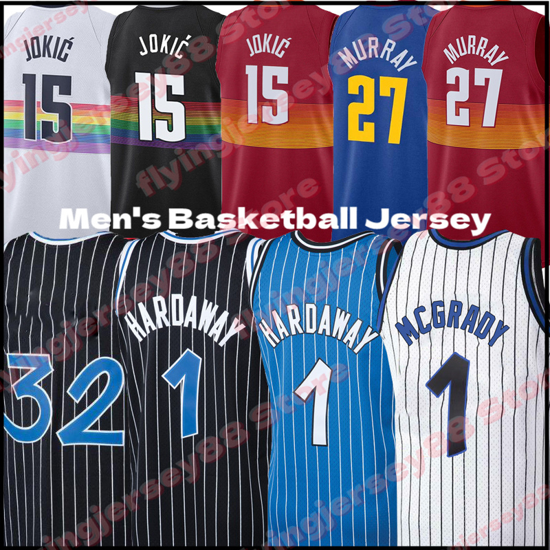 

Nikola Jamal 27 Murray 15 Jokic Basketball Jersey Penny Hardaway Tracy McGrady 1 32 Jonathan Isaac Mens Jerseys