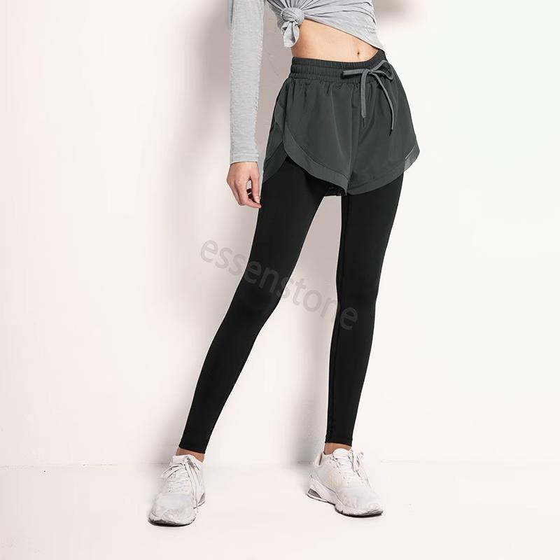 

LUL Sports yoga pants Fitness Gym Women fashion Yoga Pants Leggings High Waist Thin Summer Yoga training pants Outdoor fitness Quick Drying pants, The same as real