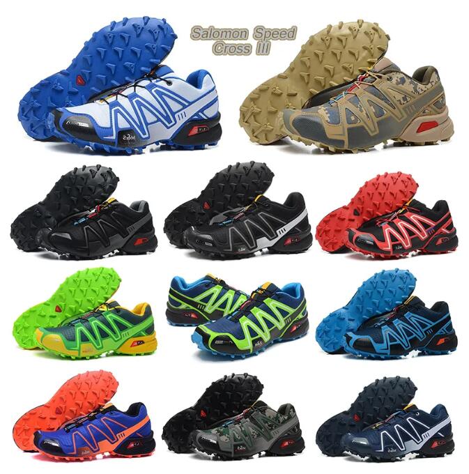 

2023 NEW salomo running shoes running shoes Salomo Speed Cross 3.0 III CS mens Black red white Dark blue apple green yellow men trainers outdoor sports sneakers 40-47, 10