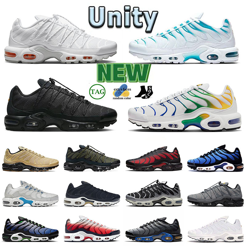 Nouveau top Utility Tn Plus hommes femmes sport Chaussures de course designer Utility Toggle Lacing Clean White Black Reflective Grey Reflective
