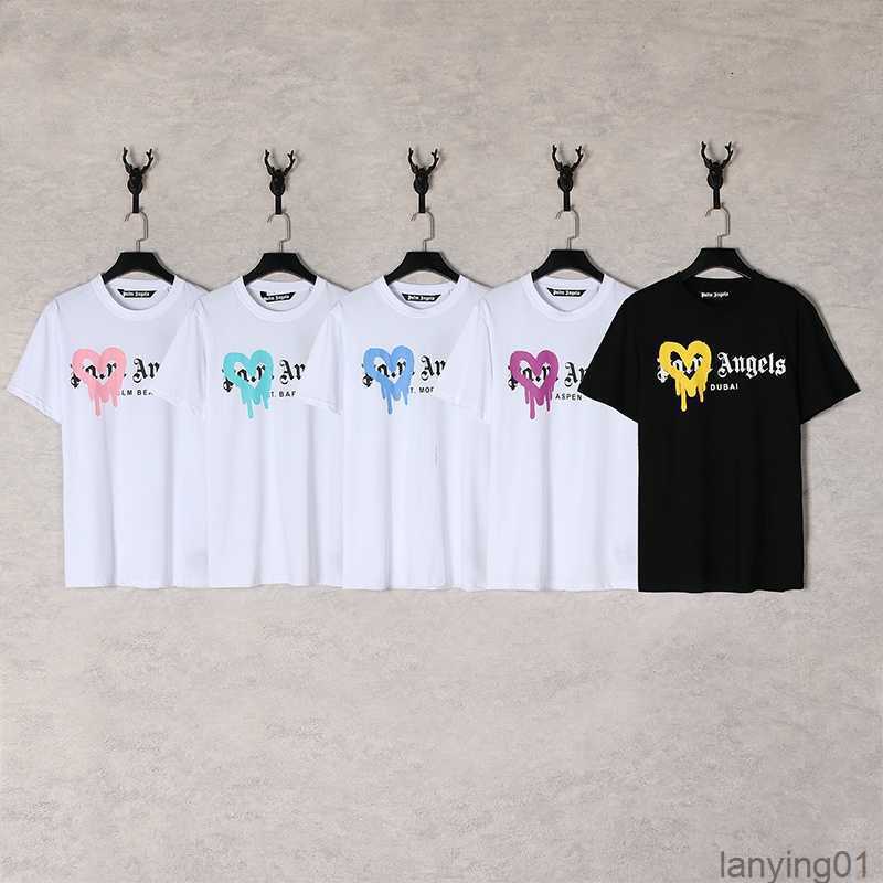 

Men's t Shirts Luxury Mens Womens Palms Angles Designer t Shirts Printed Fashion Man T-shirt Top Quality Cotton Casual Tees Unisex, White green