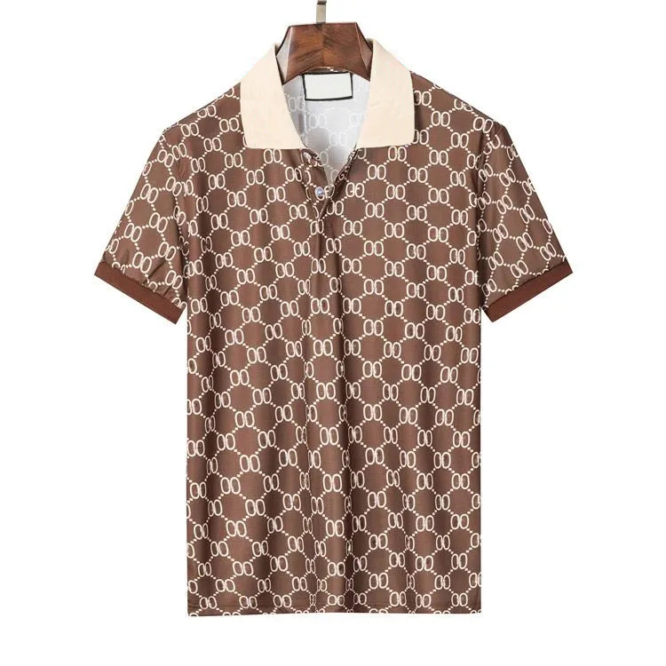 

Summer Men Polo Shirt Cotton Fashion Casual Sports Golf Style Mens Polos Italy Designer Letter Colored Painted Print T Shirts 4ID8