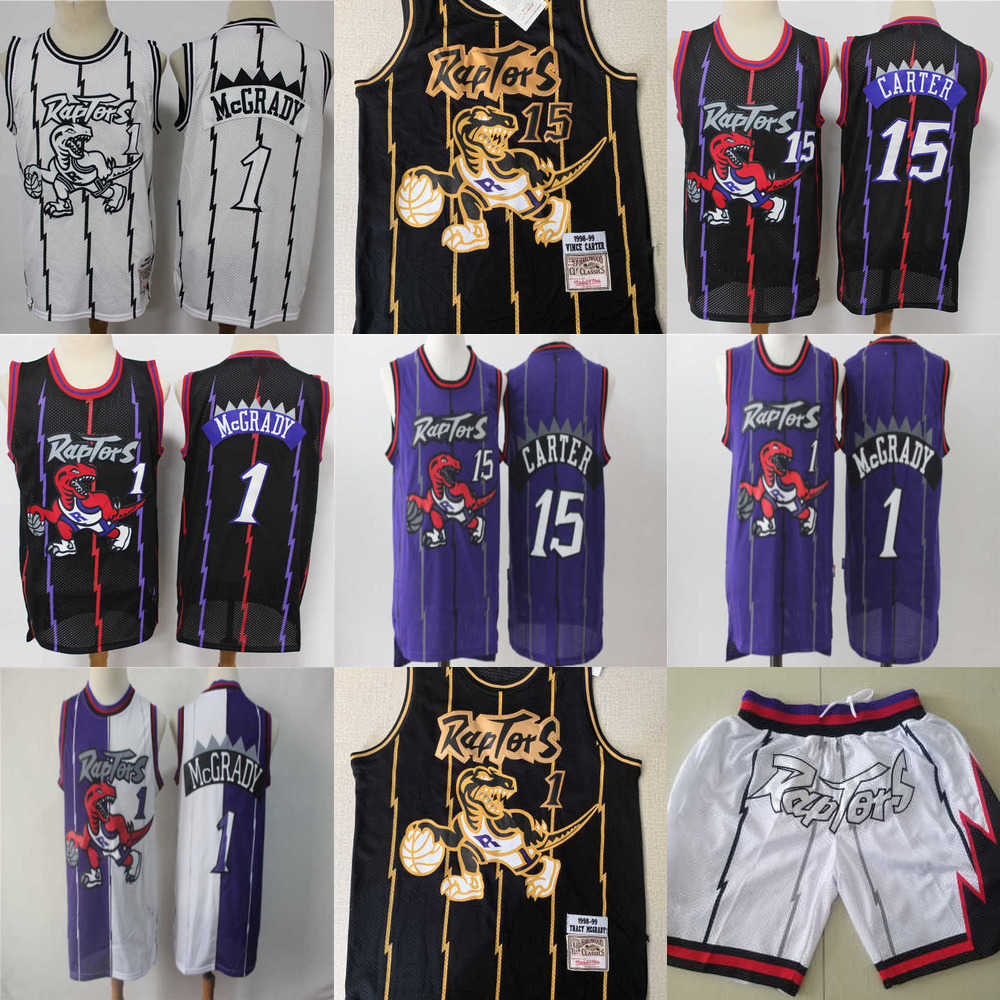 

Basketball Jersey Toronto''Raptors''MEN Jersey purple Vince 15 Carter Tracy 1 McGrady Shorts, Color