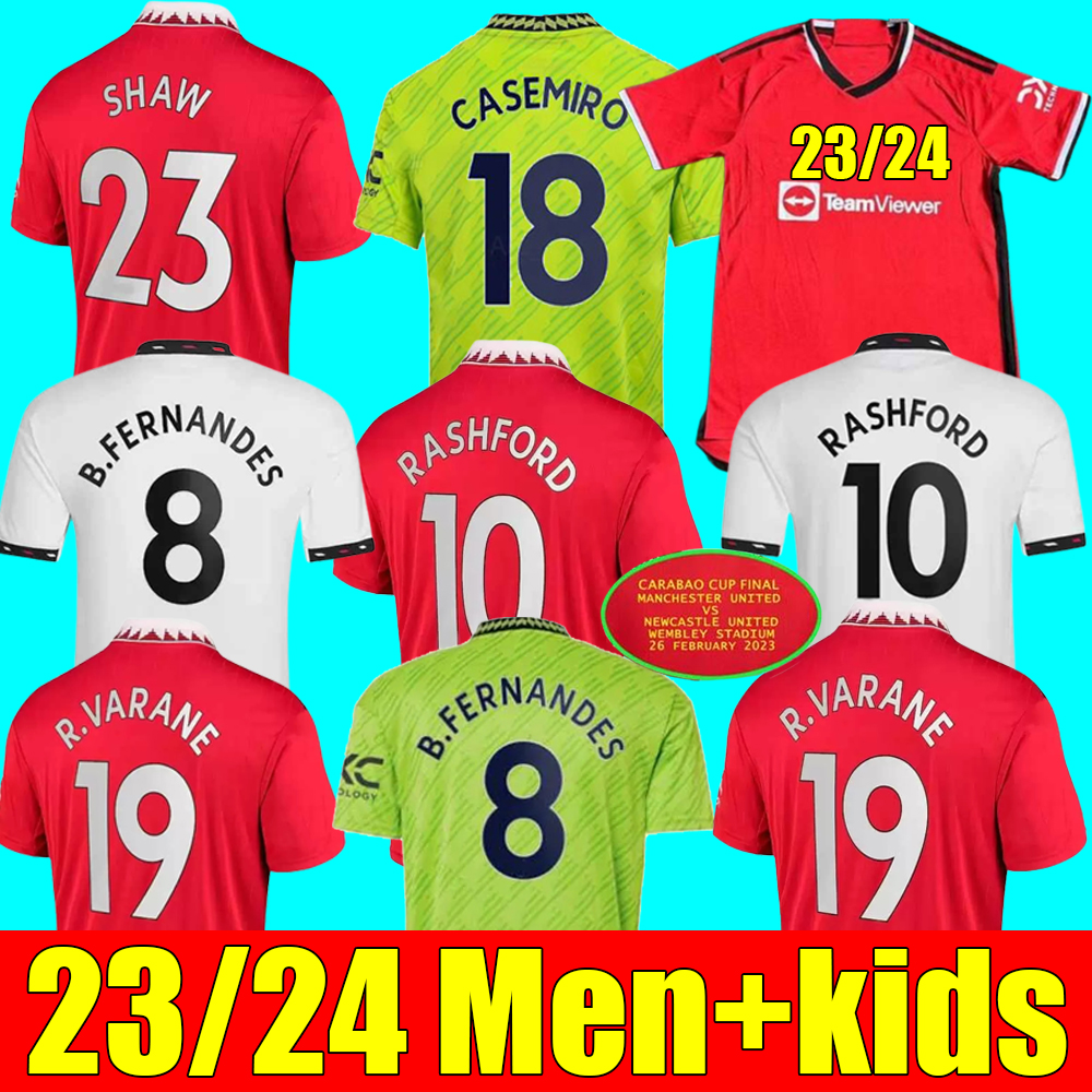 

Fans Player 22 23 24 SANCHO soccerjerseys BRUNO FERNANDES RASHFORDfootball shirt 2022 2023 men kids kitMARTINEZ CASEMIRO ANTONY MANCHESTERS Garnacho WEGHORST, Adult 3rd
