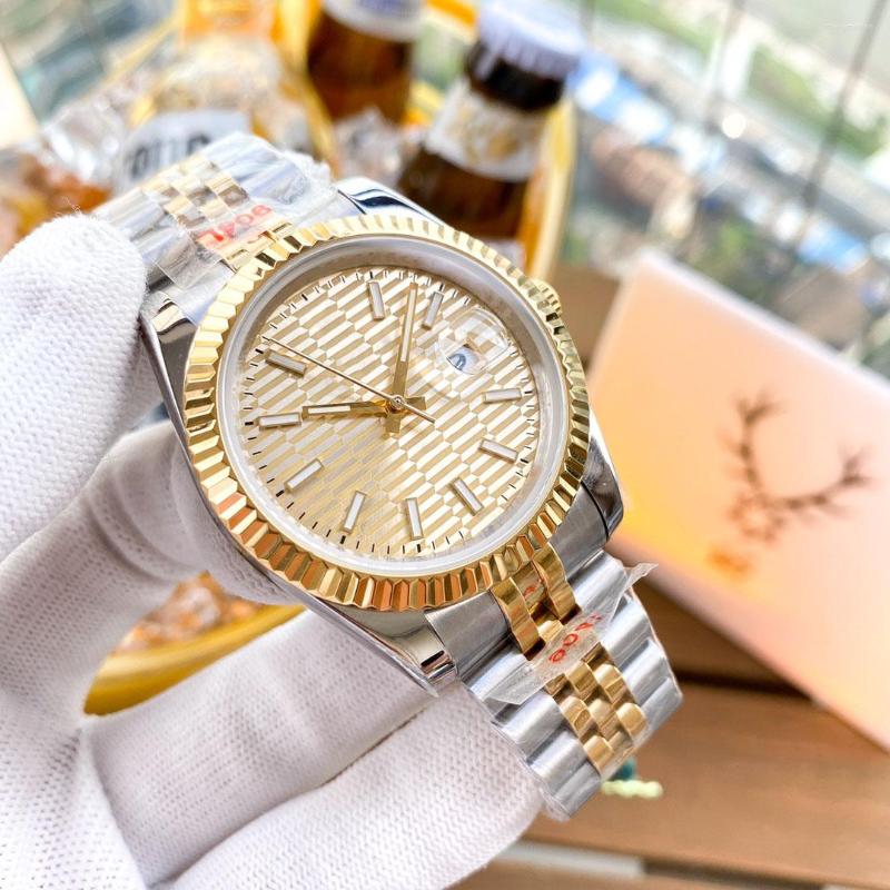

Wristwatches Men Women 904 Stainless Steel Watch Sapphire Waterproof Luminous Automatic Mechanical Gold White, 14