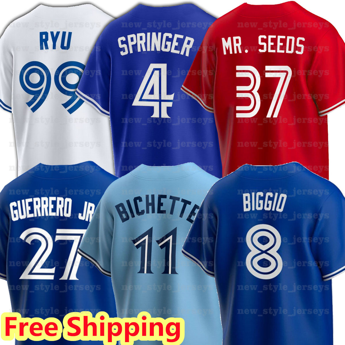 

Toronto 27 Vladimir Guerrero Jr. Baseball Jersey Daulton Varsho Matt Chapman Men Woemen Alejandro Kirk Kevin Kiermaier Bo Bichette Cavan Biggio Whit Merrifield, Men(lan n )