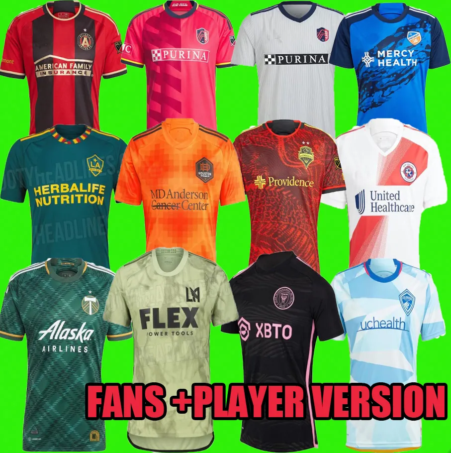 

CUSTOM MLS St. L ouis City SOCCER JERSEYS Seattle Sounders 23 24 LAFX st Louis''RED' SC ATLANTA Inter Miami UNITED Portland H, Atlanta united