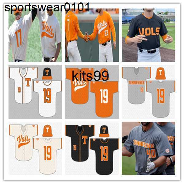 

Custom Tennessee Volunteers Vols College Baseball Jersey Mark McLaughlin Zander Sechrist Drew Gilbert Christian Moore Cortland Lawson Lipscomb Christian Scott, Black 2